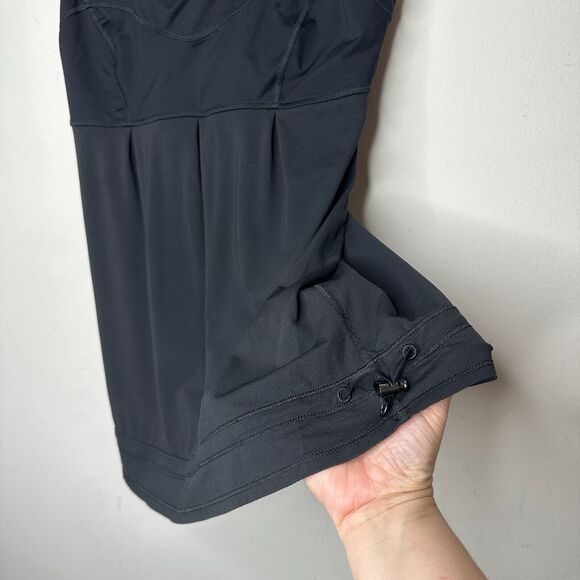 Lululemon Black Run Tame Me Tank Top Yoga Luxtreme Cinch Bottom Fitted Size 6 - Picture 2 of 10